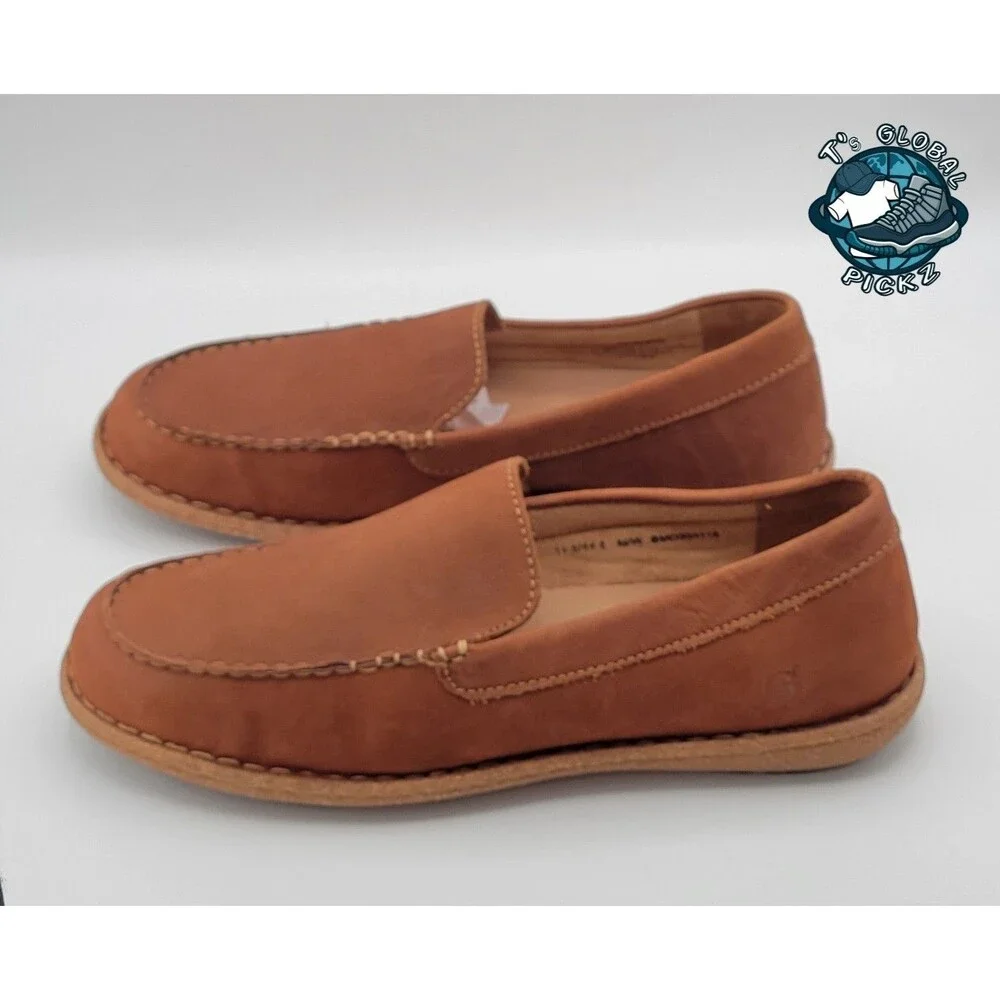 BORN Naldo Slip On Shoes Brown Leather Loafers Mens US Size 11.5